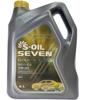 Моторное масло S-OIL SEVEN GOLD #9 ECO C3 5W-30, 6л