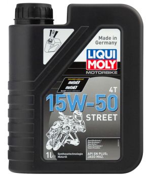 Моторное масло для 4-тактных мотоциклов LIQUI MOLY НС Motorbike 4T Street 15W-50, 1л
