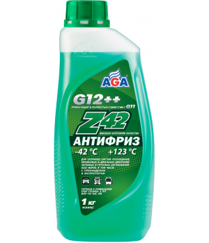 Антифриз зеленый AGA Z42, -42°С, G12++, 1кг