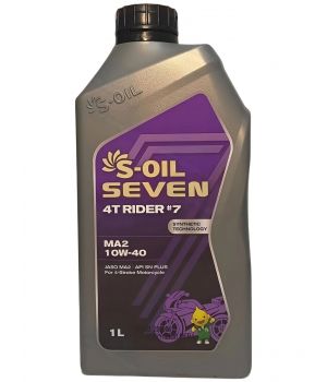 Моторное масло S-Oil 7 4T RIDER #7 MA2 10W-40, 1л