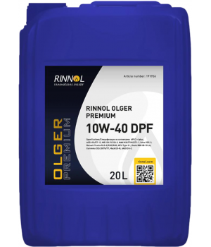 Моторное масло RINNOL OLGER PREMIUM 10W-40 DPF, 20л