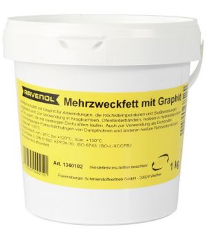 Смазка с графитом RAVENOL Mehrzweckfett m. Graphit, 1кг