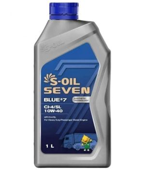 Моторное масло S-Oil 7 BLUE #7 CI-4/SL 10W-40, 1л