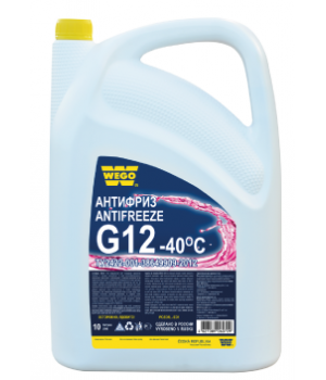Антифриз красный WEGO G12 Ultra, 9.3л