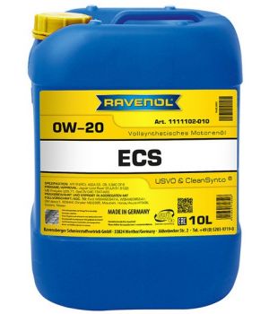 Моторное масло RAVENOL ECS EcoSynth 0W-20, 10л