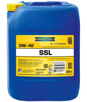 Моторное масло RAVENOL Super Synthetik Oel SSL 0W-40, 20л