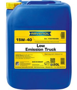 Моторное масло RAVENOL Low Emission Truck 15W-40, 20л