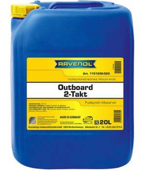 Моторное масло для 2Т лодочных моторов RAVENOL Outboardoel 2T Fullsynth, 20л