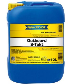 Моторное масло для 2Т лодочных моторов RAVENOL Outboardoel 2T Fullsynth, 10л