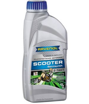 Моторное масло для 2-Такт скутеров RAVENOL Scooter 2-Takt Teilsynt, 1л