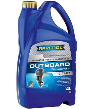 Моторное масло для 2Т лодочных моторов RAVENOL Outboardoel 2T Teilsynth, 4л