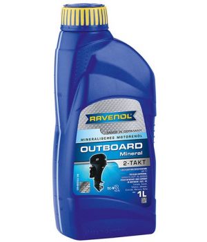 Моторное масло для 2Т лодочных моторов RAVENOL Outboard 2T Mineral, 1л