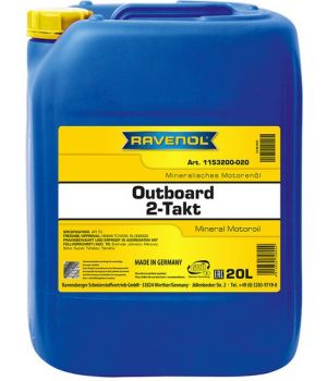 Моторное масло для 2Т лодочных моторов RAVENOL Outboard 2T Mineral, 20л