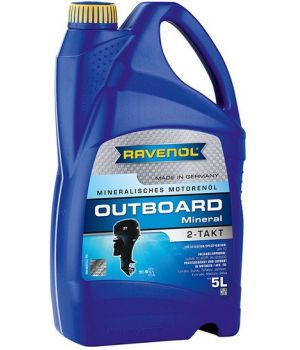 Моторное масло для 2Т лодочных моторов RAVENOL Outboard 2T Mineral, 5л