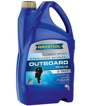 Моторное масло для 2Т лодочных моторов RAVENOL Outboard 2T Mineral, 4л