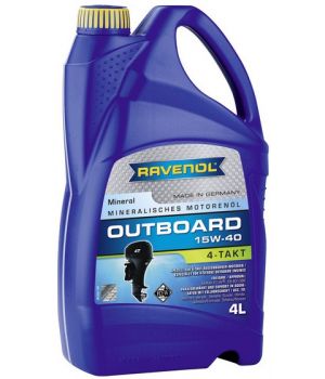 Моторное масло для 4-T лодочных моторов RAVENOL Outboardoel 4T 15W-40, 4л