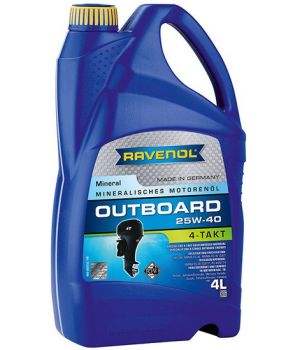 Моторное масло для 4-T лодочных моторов RAVENOL Outboardoel 4T 25W-40, 4л
