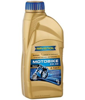 Моторное масло RAVENOL Motobike 4-T Ester 5W-40, 1л