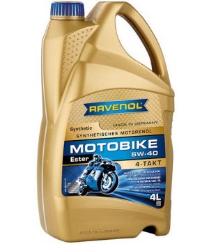 Моторное масло RAVENOL Motobike 4-T Ester 5W-40, 4л