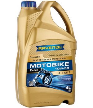 Моторное масло RAVENOL Motobike 4-T Ester 10W-50, 4л