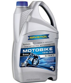 Моторное масло RAVENOL Motobike 4-T Ester 15W-50, 4л