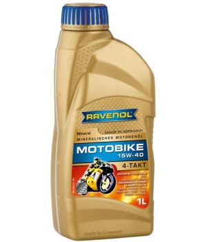 Моторное масло RAVENOL Motobike 4-T Mineral 15W-40, 1л