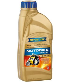 Моторное масло RAVENOL Motobike 4-T Mineral 20W-50, 1л