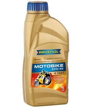 Моторное масло RAVENOL Motobike 4-T Mineral 20W-40, 1л