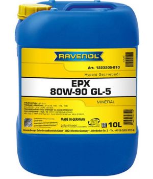 Трансмиссионное масло RAVENOL Getriebeoel EPX 80W-90 GL-5, 10л