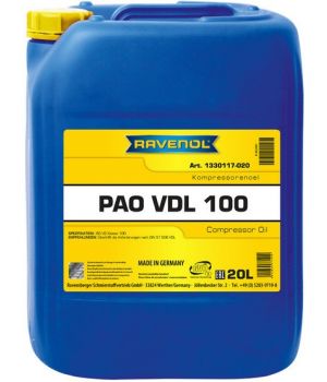 Компрессорное масло RAVENOL Kompressorenoel VDL PAO 100, 20л