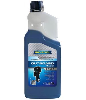 Моторное масло для 2Т лодочных моторов RAVENOL Outboard 2T Mineral с дозатором, 1л