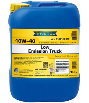 Моторное масло RAVENOL Low Emission Truck 10W-40, 10л