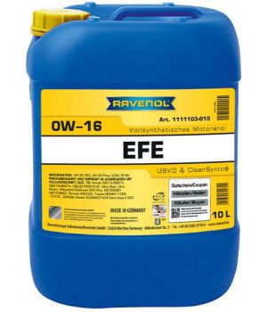 Моторное масло RAVENOL EFE Extra Fuel Economy 0W-16, 10л