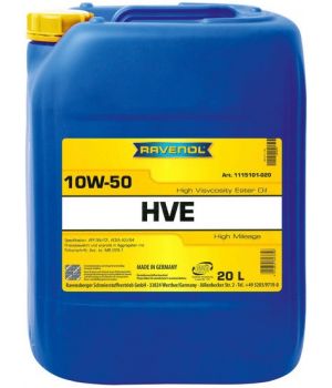 Моторное масло RAVENOL HVE High Viscosity Ester Oil 10W-50, 20л