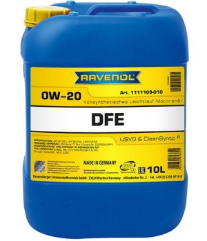 Моторное масло RAVENOL DFE 0W-20, 10л