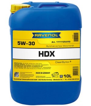 Моторное масло RAVENOL HDX 5W-30, 10л