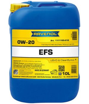 Моторное масло RAVENOL EFS EcoFullSynth 0W-20, 10л