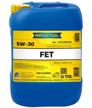 Моторное масло RAVENOL FET Fuel Efficiency Truck 5W-30, 10л