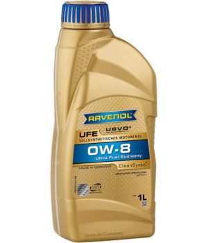 Моторное масло RAVENOL UFE Ultra Fuel Economy 0W-8, 1л