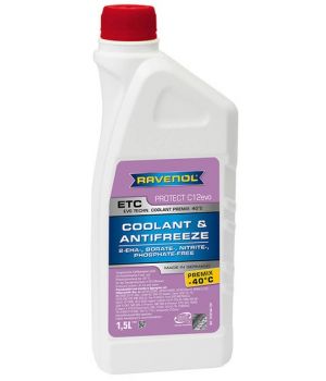 Антифриз RAVENOL ETC Protect C12evo Premix -40C (готовый), 1,5л
