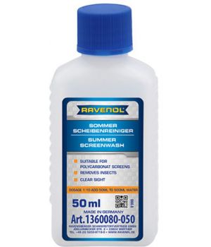 Омыватель летний концентрат RAVENOL Sommerscheibenr.Konz. 1:10, 50мл