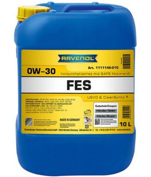 Моторное масло RAVENOL FES 0W-30, 10л