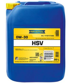Моторное масло RAVENOL HSV 0W-30, 20л