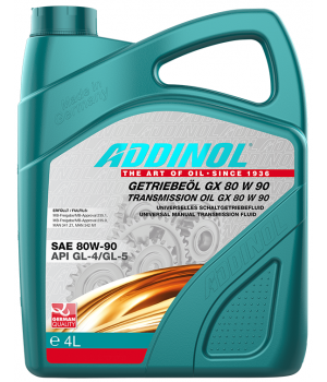 Трансмиссионное масло ADDINOL Getriebeol GX 80W-90, 4л