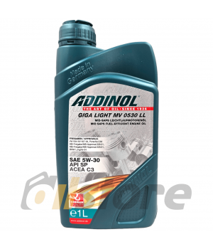 Моторное масло ADDINOL Giga Light MV 0530 LL 5W-30, 1л