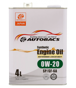 Моторное масло AUTOBACS Synthetic Engine Oil 0W-20 SP/GF-6, 4л