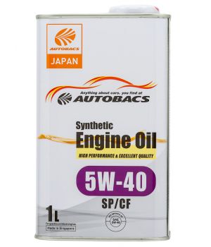 Моторное масло AUTOBACS Synthetic Engine Oil 5W-40 SP/CF, 1л