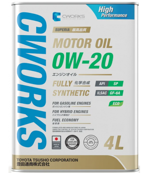 Моторное масло CWORKS SUPERIA MOTOR OIL 0W-20 SP/GF-6A, 4л