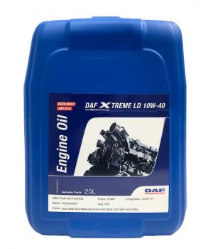 Моторное масло DAF Xtreme LD 10W-40, 20л