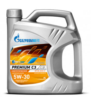 Моторное масло Gazpromneft Premium C3 5W-30, 4л